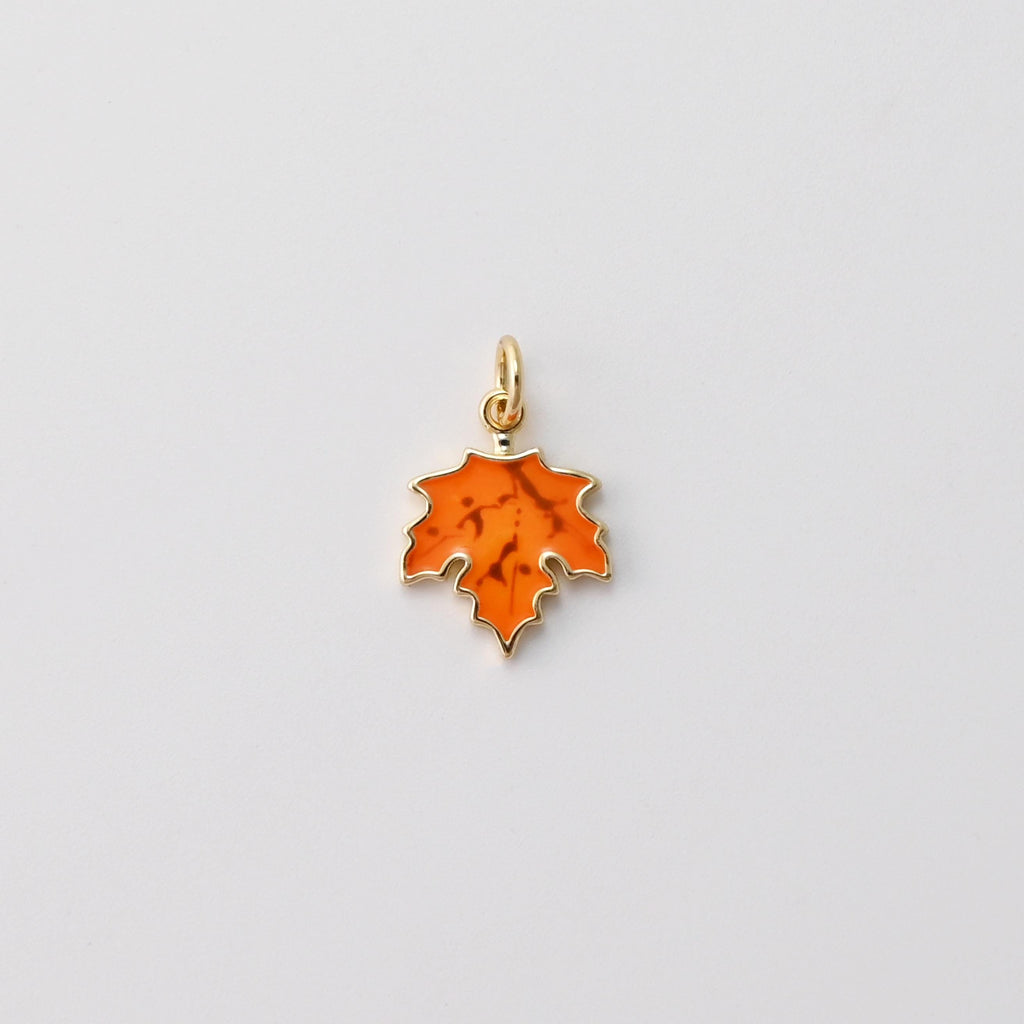 Enamel Four Leaf Clover/Maple Leaf/Leaf Pendant, CZ Charms, 18K Gold Plated Charms, For Bracelet And Necklace Making, Jewelry Findings S1436