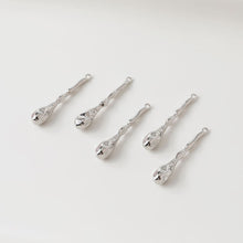 Load image into Gallery viewer, Drop Shaped Textured Pendant, Charm, 14K Gold/Silver Plated, Jewelry Making Findings ZZ021