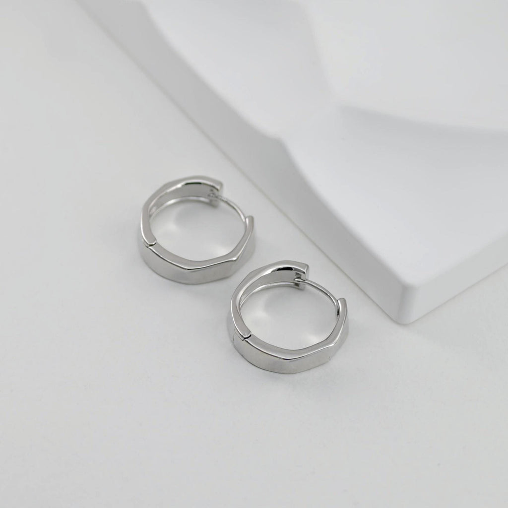 Gold Round Ear Hoops, 18K Gold/Silver Plated Leverback Earrings, Huggie Hoops Earring D0570