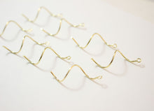 Load image into Gallery viewer, 10pcs Danity Wave Connector with loops, 14K Gold/Silver Plated Earring Making Findings, Jewelry Findings GZ161