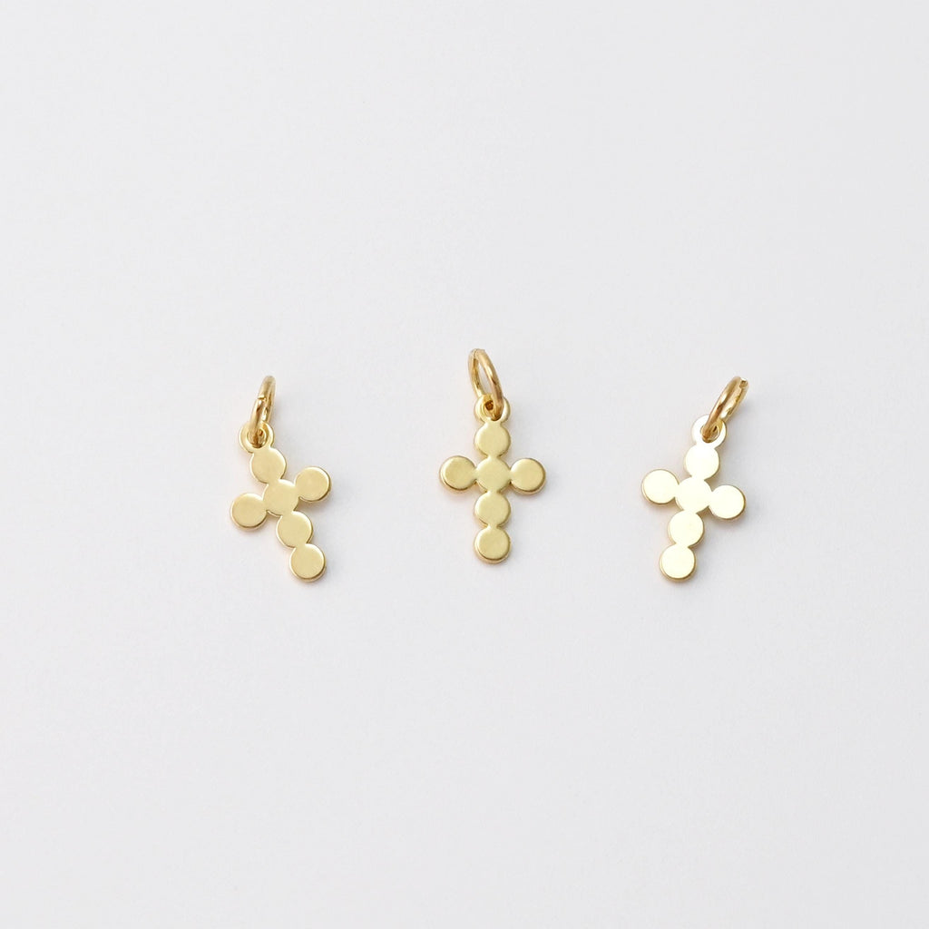 Gold Cross Charms, 18K Gold Plated Religious Charms, Cross Pendant,  Necklace Charms, Jewelry Findings S342