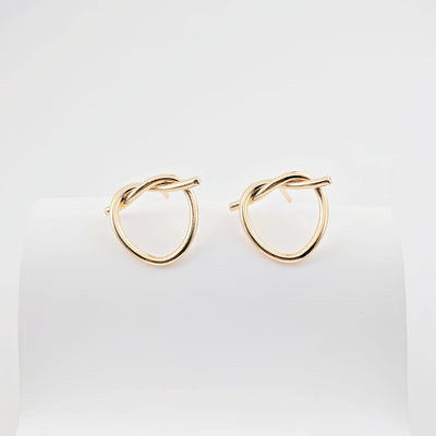 Knotted Earring Post Earrings, Gold Earring Post, Hypoallergenic, Earring Findings, Handmade Earring Supplies ZX291