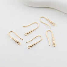 Load image into Gallery viewer, Fish Hooks, 18K Gold Plated Ear Wires, Gold Earring Earring Hooks, Ear Wires for Jewelry Making ZX257