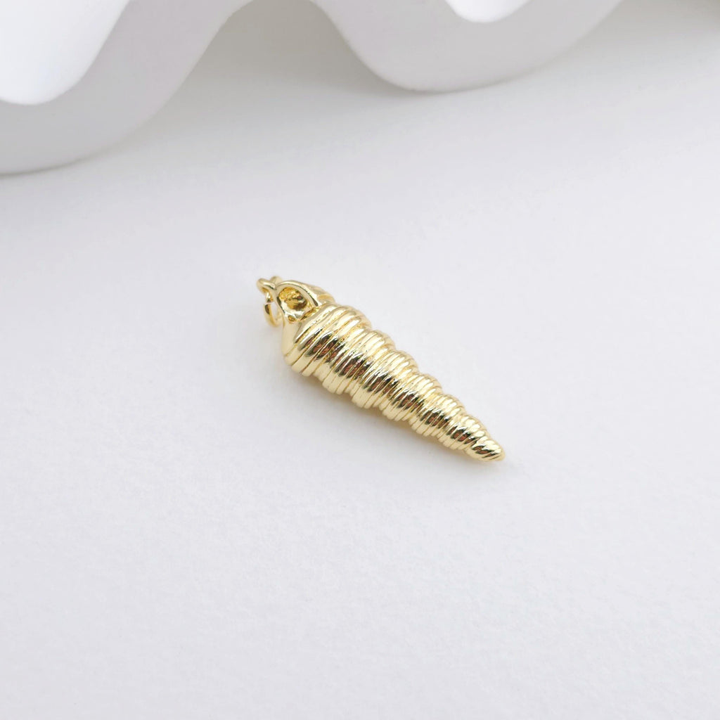 Gold Marine Life Pendant, 18k Gold Plated Brass Charm, Polish Gold Shell Pendant, Starfish Charm, Necklace Making, Jewelry Findings S1299