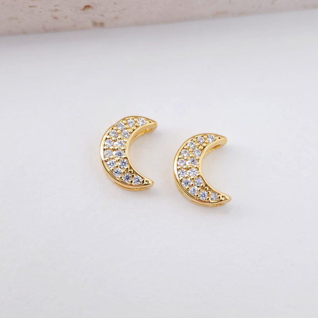 Heart Spacer Beads, 18K Gold Plated, Rainbow Pave Cubic Beads,  9.6mm, Heart Pendant, Jewelry Making Supplies S20611