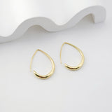 Fish Hooks, 18K Gold Plated Ear Wires, Drop Shaped Gold Earring Earring Hooks, Ear Wires for Jewelry Making D0216