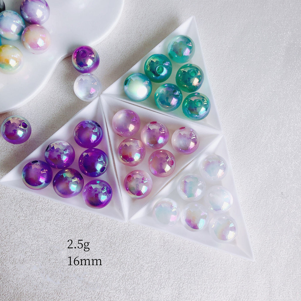 10pcs Glass Bubble Beads, Hand Blown Hollow Globes for Jewelry Making, DIY Beads Finding MY120