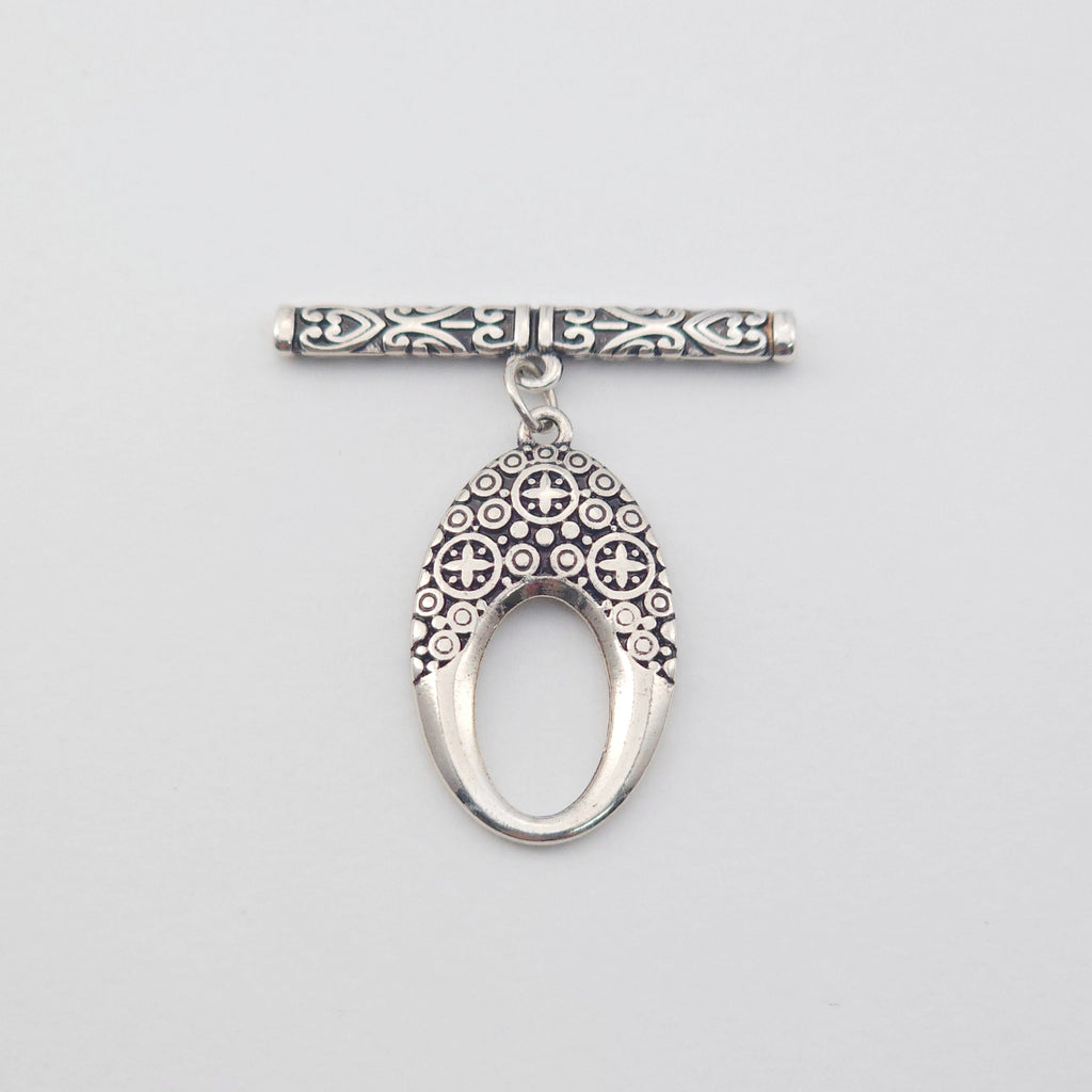 Boho OT Toggle Clasps, Antique Silver, 18k Gold, One Set OT Buckle, Necklace Closure, Connectors Clasps S1152