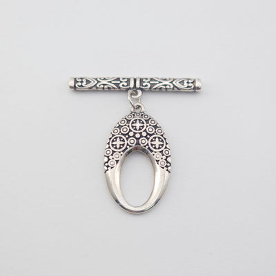 Boho OT Toggle Clasps, Antique Silver, 18k Gold, One Set OT Buckle, Necklace Closure, Connectors Clasps S1152