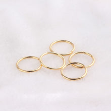Load image into Gallery viewer, 10pcs Big Size Jump Rings for Jewelry Making, Thickened Gold Plated Open Jump Ring,  10mm 12mm 18mm 20mm QR035