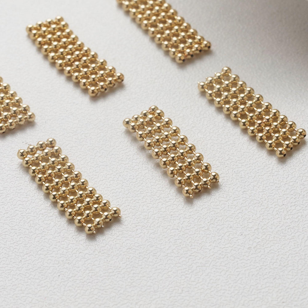 Beads Chain Link Connector, 14K Gold Plated, Neckalce Bracelet Making Pendant, Jewelry Supply Finding GZ755