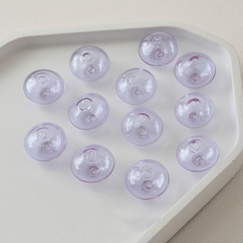 Glass Bubble Beads, 17-19mm, Oval OpenworkGlass Beads, Hand Blown Hollow Oval Globes for Jewelry Making, DIY Beads Finding GZ008