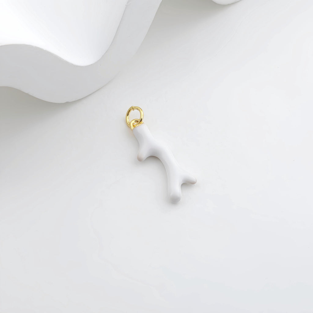 Enamel Marine Life Charms, Coral Pendant, Gold Plated Charms, Bracelet Making, Jewelry Findings S1293