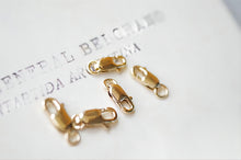 Load image into Gallery viewer, 14K Gold Filled Lobster Claw Clasp, 3x8mm/4x10mm/4.5x12mm/5.2x13.5mm, Clasp with Open Loops for Necklace Bracelet Making B018