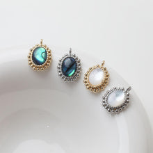 Cargar imagen en el visor de la galería, Colgante de concha ovalada, concha negra, dije de concha blanca, dije de concha bohemio, accesorios para joyería de concha ovalada GZ771