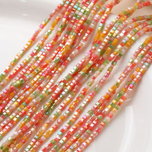 Load image into Gallery viewer, Cube Glass Beads, 2.5mm, Crystal Glass Loose Beads for Jewelry Making, DIY Beads Finding GZ548