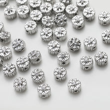 Cargar imagen en el visor de la galería, Cuentas espaciadoras de flores, chapadas en oro de 14 quilates, cuentas de flores 3D, delicadas cuentas para hacer aretes, accesorio de joyería GZ530