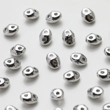 Cargar imagen en el visor de la galería, Cuentas espaciadoras de doble agujero, cuentas en forma de diamante, chapadas en oro, accesorio para hacer pulseras y collares, GZ525