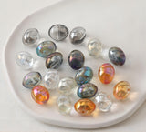 30pcs Oval Ball Glass Beads, 19x15mm, Crystal Glass Loose Beads for Jewelry Making, DIY Beads Finding GZ031