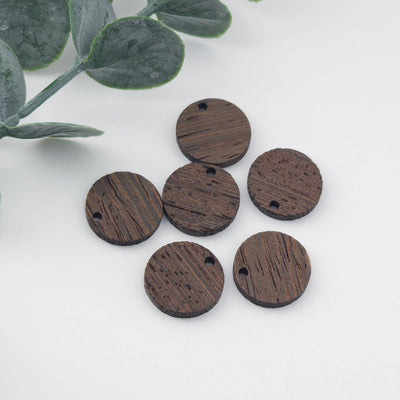 Round Geometric Shape Wood Charms, Wooden Pendant, Reclaimed Walnut Wood, Geometric Statement Wood Earrings Diy Ideas JT1001