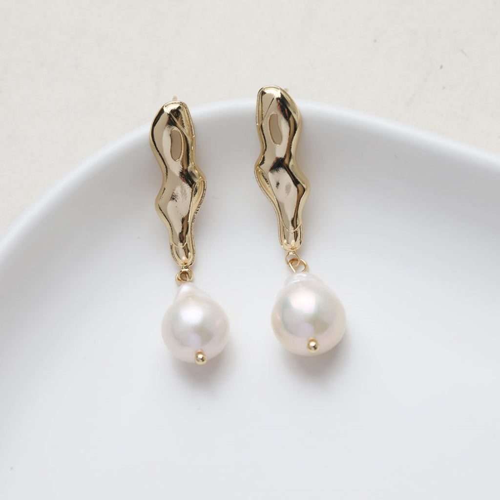 Irregular Ear Post With Loop, S925 Silver Ear Pin Nickel Free Earrings, Gold/Silver Ear Stud, Hypoallergenic Earring Findings GE120