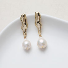 Load image into Gallery viewer, Irregular Ear Post With Loop, S925 Silver Ear Pin Nickel Free Earrings, Gold/Silver Ear Stud, Hypoallergenic Earring Findings GE120