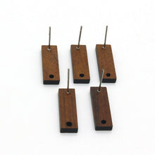 Load image into Gallery viewer, 10PCS  rectangular Geometric Wooden Earring Findings, Nickel Free, Earring Finding PS029-JT006