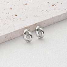 Load image into Gallery viewer, C Shape Ear Post, Nickel Free, S925 Silver Pin, 14*9.6mm, 18K Gold Plated Stud Earring Finding D0441