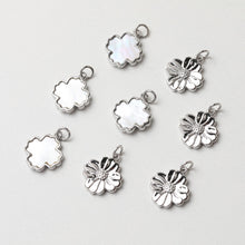 Load image into Gallery viewer, Flower Charm, Shell Flower Pendant, 14K Gold/Silver Plated, Necklace Earring Making Charms, Jewelry Findings GT029