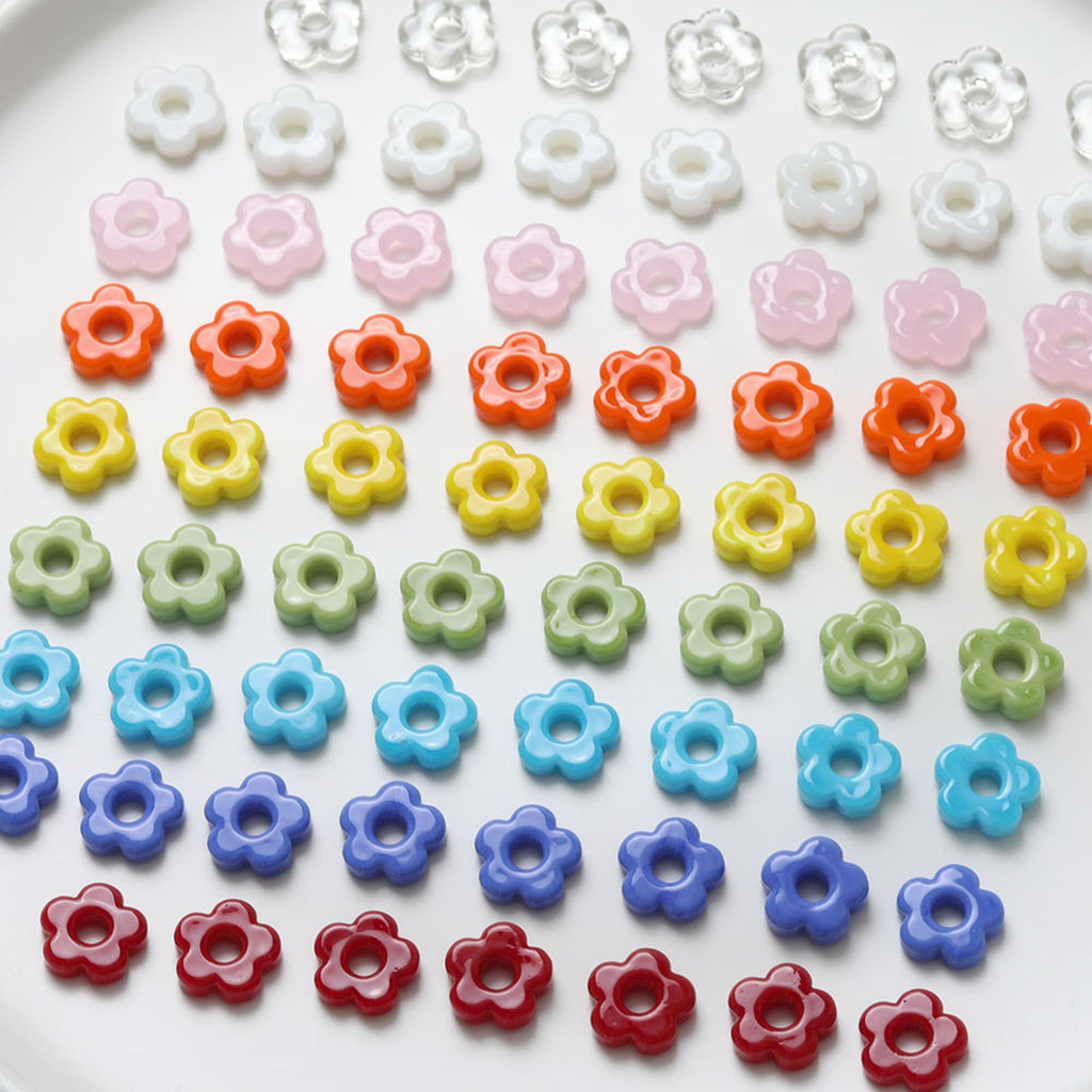 Flowers Glaze Beads, 15.8mm, Glaze Loose Beads for Jewelry Making, Bracelet DIY Beads Finding GT077
