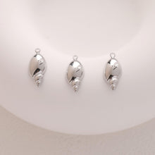 Load image into Gallery viewer, Conch-shaped Earrings Post With Loop, 18K Gold Plated, Nickel Free, Ear Stud Hypoallergenic Earring Findings GZ780