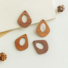 تحميل الصورة إلى عارض المعرض، 10 قطع من المعلقات الخشبية الهندسية المفتوحة، نتائج صنع القلادة JT076