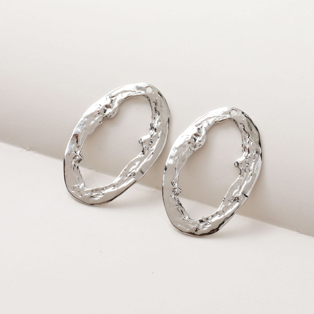 Colgante calado irregular, chapado en oro y plata de 14 quilates, para collar, para bisutería, JG013