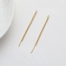 Load image into Gallery viewer, Gold Beads Chain Tassel Pendant, Beads Chain Charm, 18K Gold Plated Earring Chain Pendant, Earring Findings ZZ091