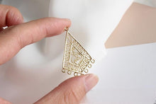 Cargar imagen en el visor de la galería, Dije bohemio, conector bohemio, conector para pulsera y collar, chapado en oro auténtico de 14 quilates, accesorios de joyería GZ660