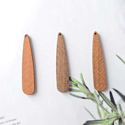 Long Drop Wood Charms, Drop Wooden Pendant, Reclaimed Walnut Wood, Geometric Statement Wood Earrings Diy Ideas JT989