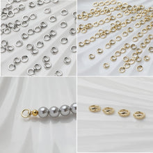 Load image into Gallery viewer, 10pcs 14K Gold Plated Connector End, Round ends, Ring Connector End, Jewellery Making Findings GT018