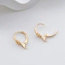 Load image into Gallery viewer, 14K Gold Plated Oval Hoop Earring, Huggie Hoops Earring Parts, Lever Back, 15mm, Oval Hoop earring for Jewelry Making ZX328