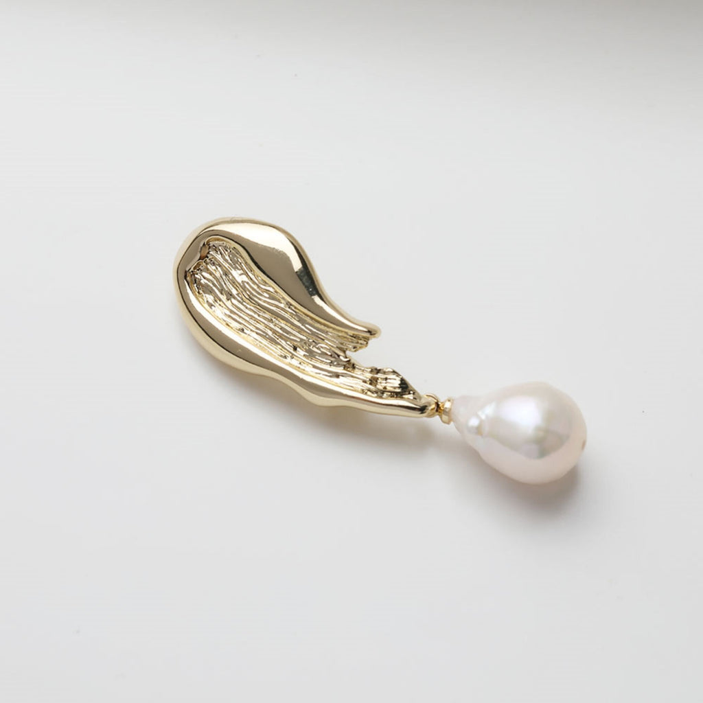 Irregular Painting Ear Post With Loop, S925 Silver Ear Pin Nickel Free Earrings, Gold/Silver Ear Stud, Hypoallergenic Earring Findings GT020