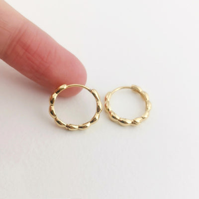 10pcs Gold Ear Hoops, 16mm, 18K Gold Plated Leverback Earrings, Huggie Hoops Earring S1068
