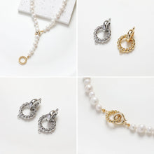 Load image into Gallery viewer, Twist Loop Clasp, Necklace Connector, 14K Gold/Silver Plated, Neckalce Bracelet Making Pendant, Jewelry Supply Finding GZ228