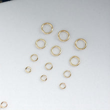 Load image into Gallery viewer, 14K Gold Filled Open Jump Rings-[50PCS/Pack] 2.5mm/3mm/4mm/5mm/6mm Jump Ring Connectors, Gold Filled Jewelry Making Supply B002