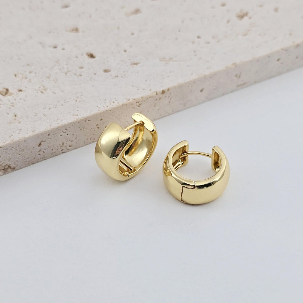18K Gold Plated Round Hoop Earring, Huggie Hoops Earring Parts, Spring Ear Hoops, 17mm, 20mm, hoop earrings S1262