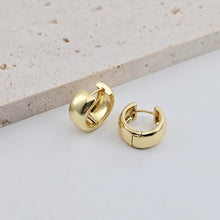 Load image into Gallery viewer, 18K Gold Plated Round Hoop Earring, Huggie Hoops Earring Parts, Spring Ear Hoops, 17mm, 20mm, hoop earrings S1262