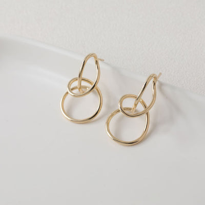 Irregular Ear Post With Loop, S925 Silver Ear Pin Nickel Free Earrings, Gold/Silver Ear Stud, Hypoallergenic Earring Findings GZ146