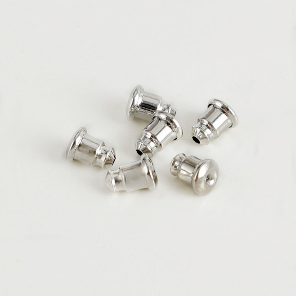 100PCS Ear Nuts, 14k Gold/Silver Plated Earring Backs,  Earring Stoppers, Wholesale Earring Findings JY022-D0023