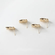 تحميل الصورة إلى عارض المعرض، قرط أذن مربع غير منتظم مع حلقة، ذهبي/فضي، أقراط فضة S925 خالية من النيكل، نتائج قرط مضادة للحساسية GE043