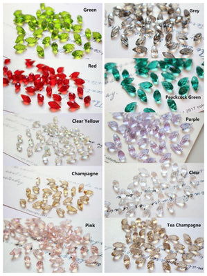 Teardrop Cut Faceted Glass Beads, Drop Beads, 12x6mm, Crystal Glass Loose Beads for Jewelry Making, DIY Beads Finding GZ018