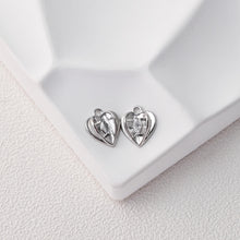 Load image into Gallery viewer, CZ Pave Heart Charm, 3D Heart Pendant, Gold Love Charm,  18K Gold Plated, For Necklace And Earrings Making, Jewelry Findings D0500