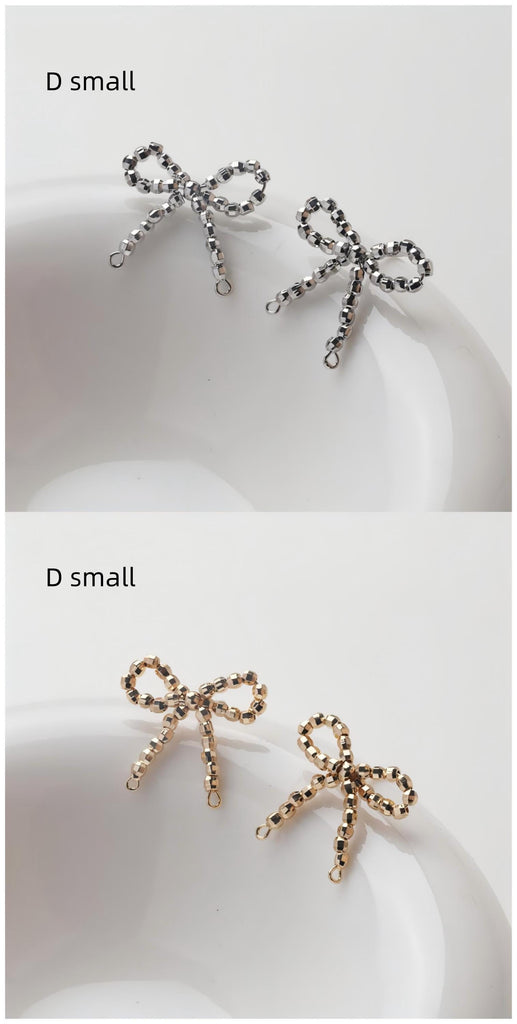Bow Earrings Collection, Bow Tie Earring Post with Loop, 14K Gold/Silve Plated, S925 Silver Pin Nickel Free Earrings GZ724